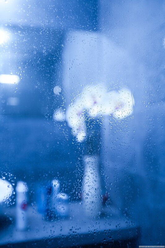 Raindrops on a glass window