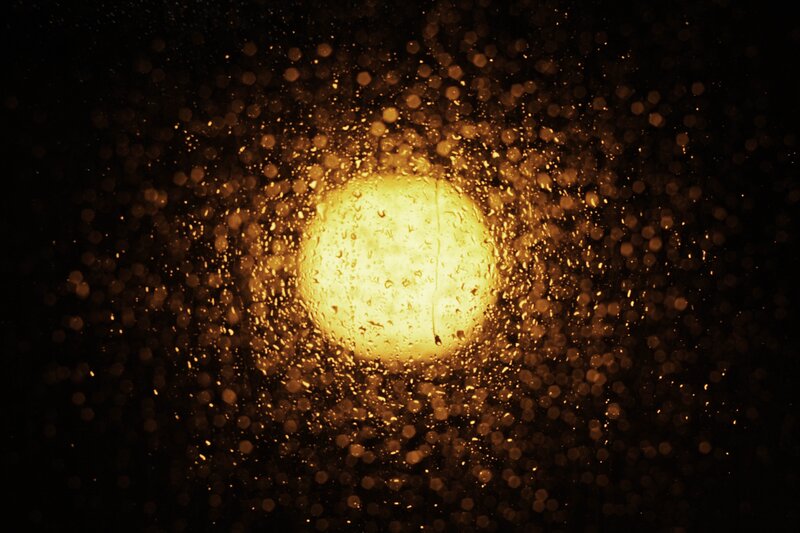 raindrops on a light source