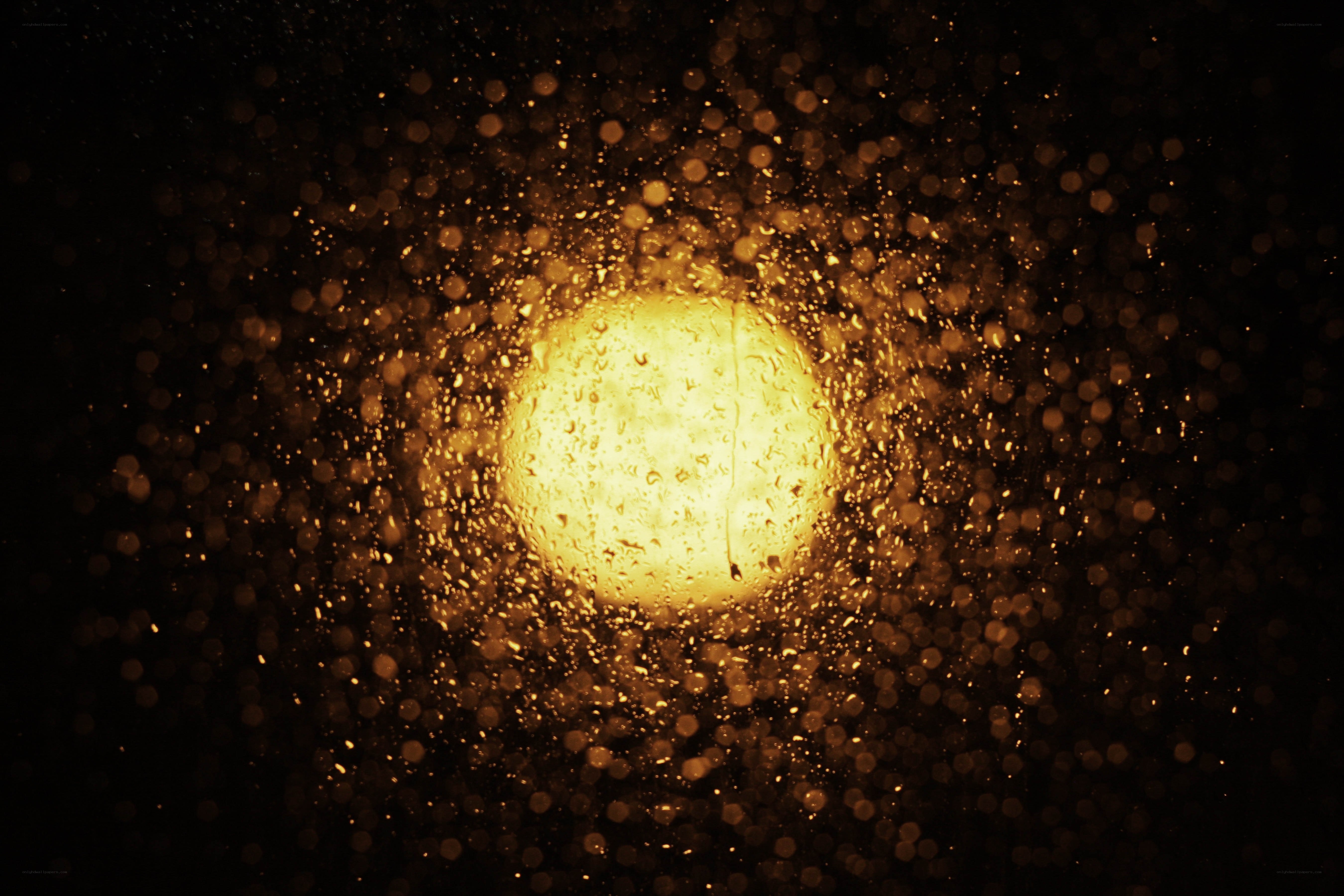 raindrops on a light source