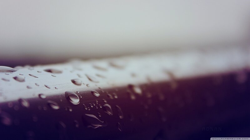 Raindrops on a Surface — White