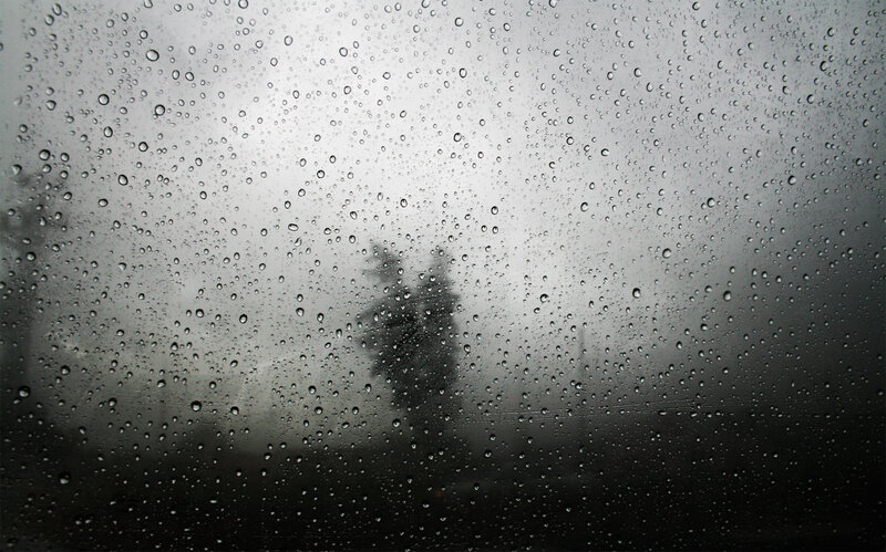 Raindrops on a window