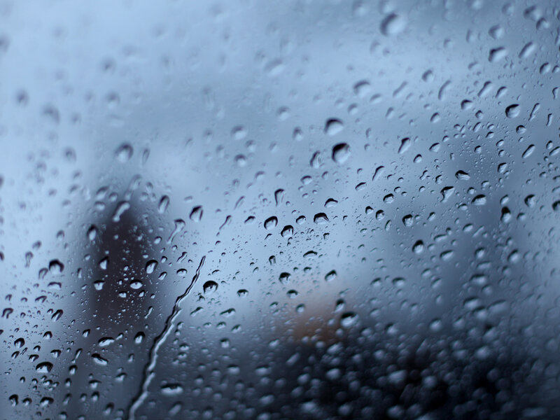 raindrops on a window