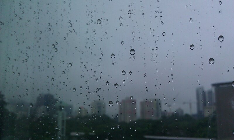raindrops on a window