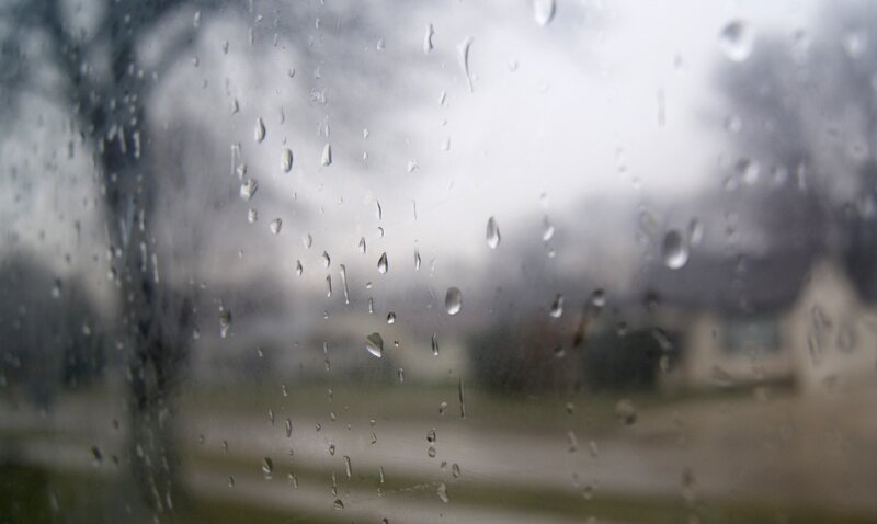 raindrops on a window
