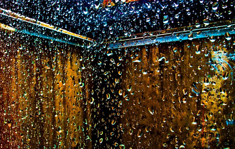 Raindrops on a window