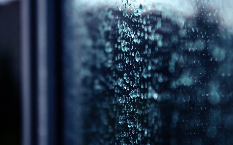 Raindrops on a windowpane
