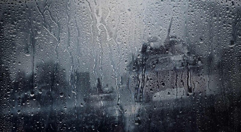 Raindrops on a windowpane