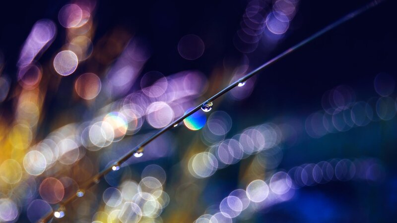 Raindrops on a Wire — Blue