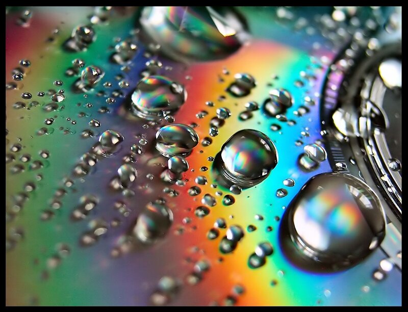 Raindrops on CD Surface