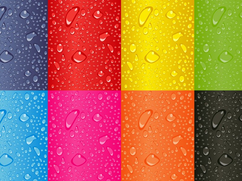 Raindrops on Colored Surfaces