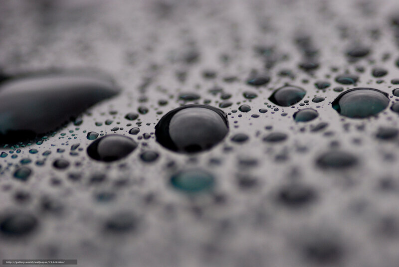Raindrops on Dark Surface — Black, Calm