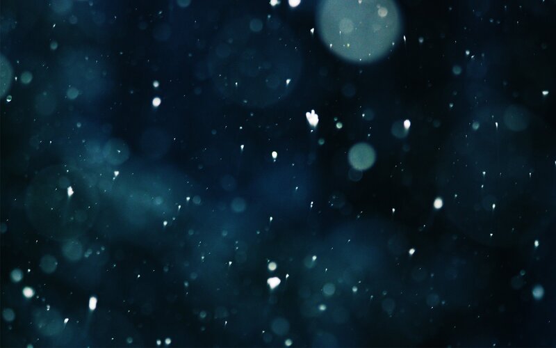 Raindrops on Dark Surface — Blue, Calm, Night