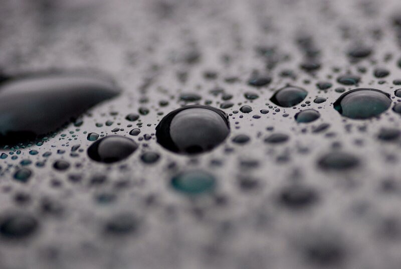 Raindrops on Dark Surface — Droplets
