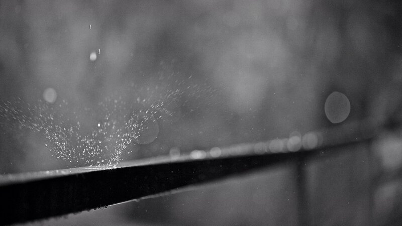 Raindrops on Glass — Black, Calm, Photograph, Rain