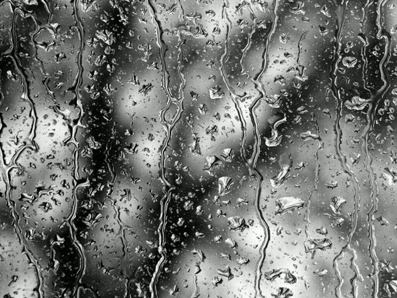 Raindrops on Glass — Black, Calm, Photograph