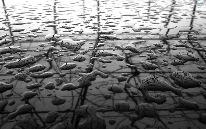 Raindrops on Glass — Black, Calm