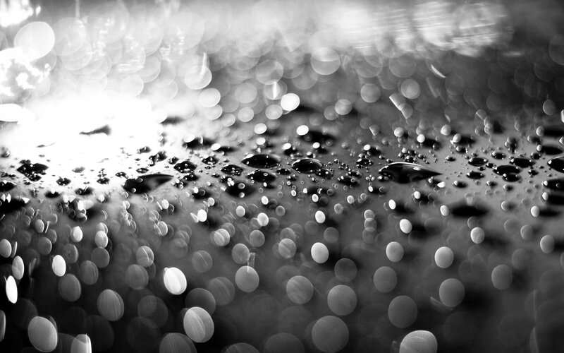 Raindrops on Glass — Black, Dramatic, Photograph, Bokeh