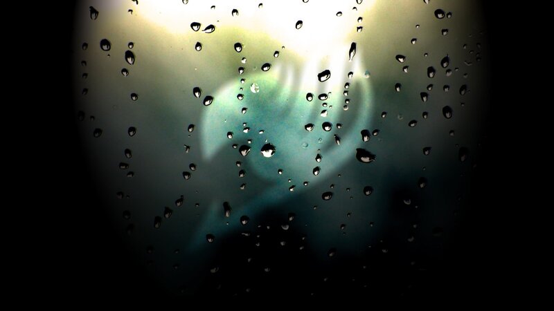 Raindrops on Glass — Black, Dramatic, Photograph