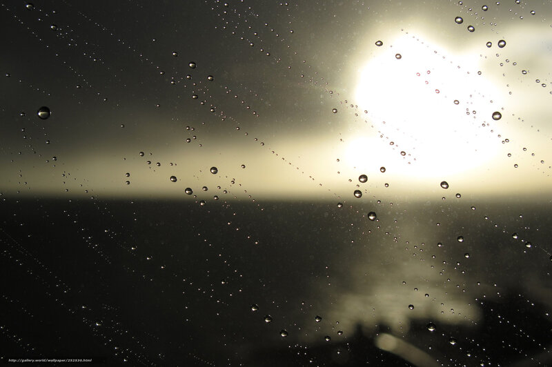 Raindrops on Glass — Black, Dramatic, Sunset, Photograph