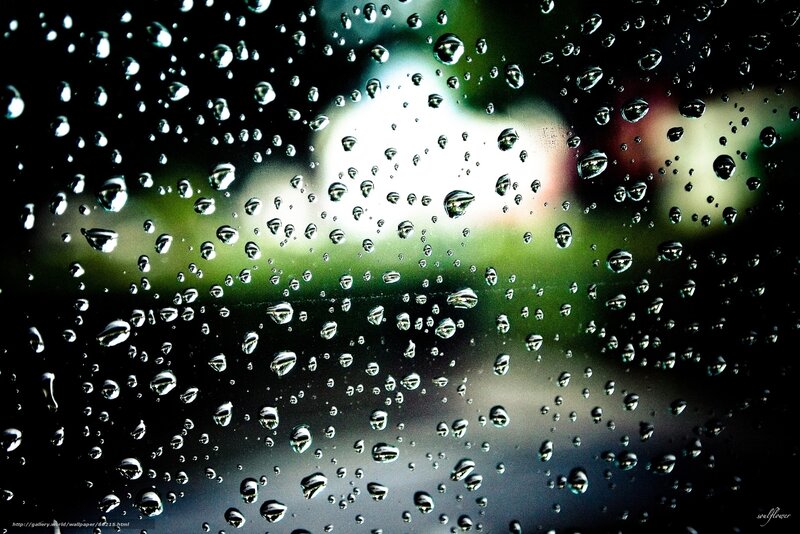 Raindrops on Glass — Black, Dramatic