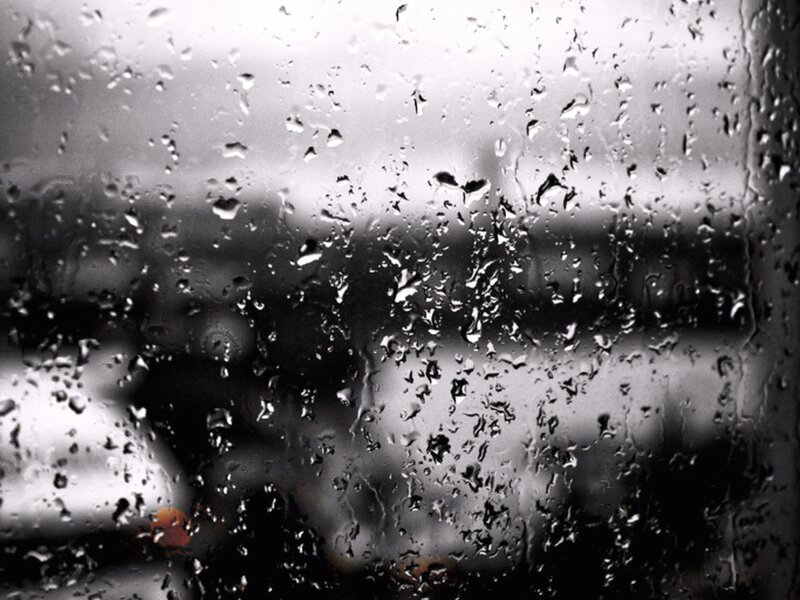 Raindrops on Glass — Black, Dreary, Photograph, Window