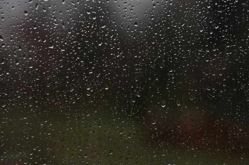 Raindrops on Glass — Black, Gloomy