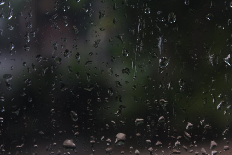 Raindrops on Glass — Black, Moody, Photograph, Blurry Background