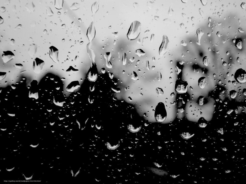 Raindrops on Glass — Black, Moody, Photograph, Rain