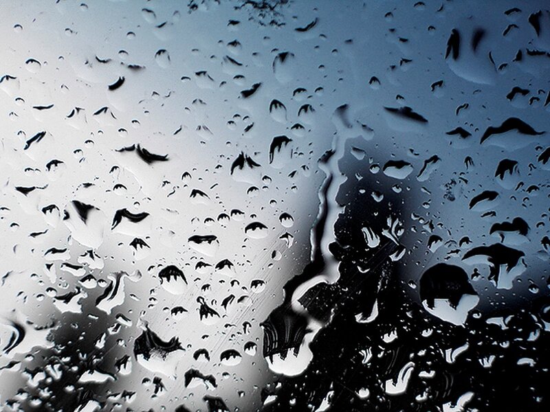 Raindrops on Glass — Black