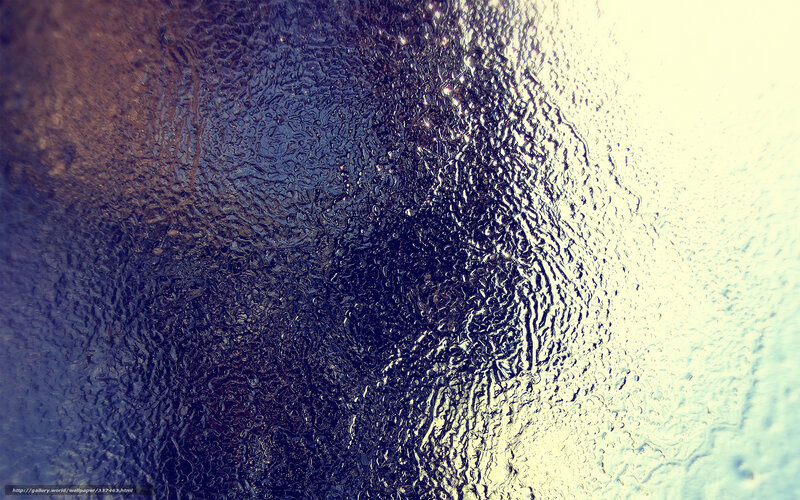 Raindrops on Glass — Blue, Dramatic, Photograph, Rain