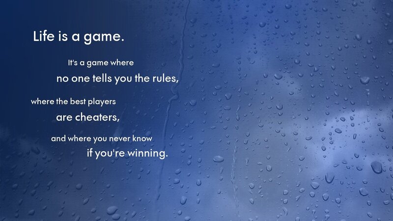 Raindrops on Glass — Blue, Melancholic
