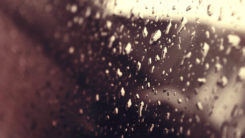 Raindrops on Glass — Brown, Moody