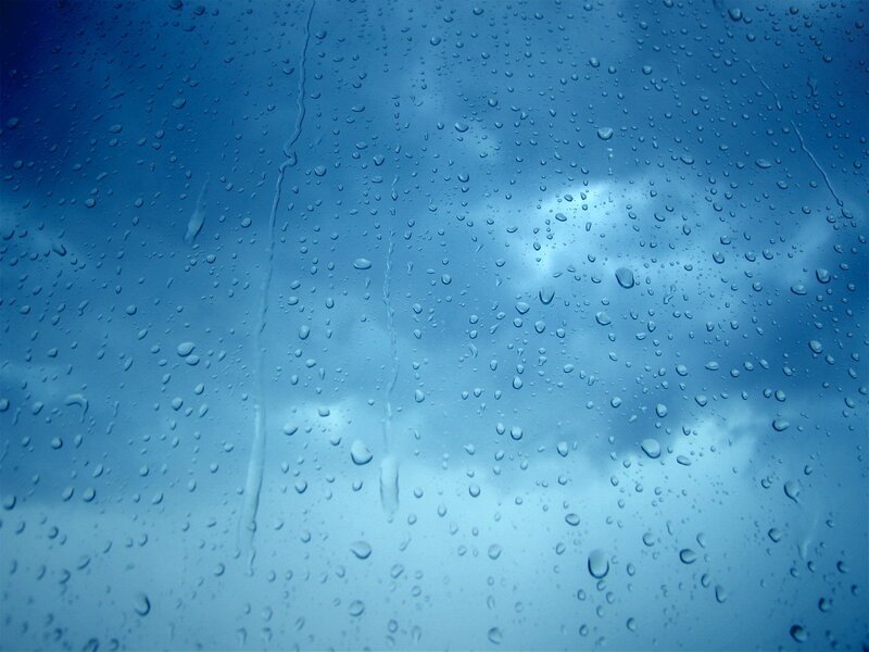 Raindrops on Glass — Clouds