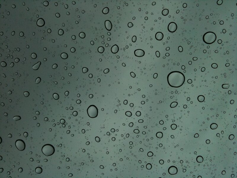 Raindrops on Glass — Gray, Calm, Photograph, Droplets, Black