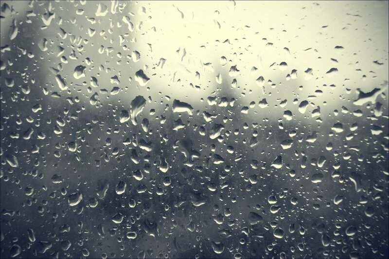 Raindrops on Glass — Gray, Calm, Photograph, Light