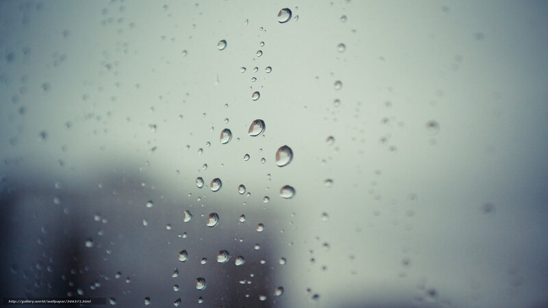 Raindrops on Glass — Gray, Calm, Photograph, Rain, Sky