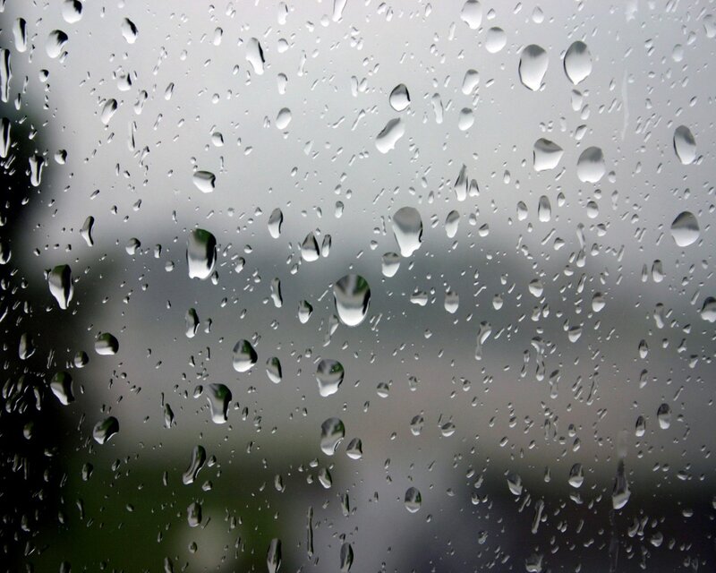 Raindrops on Glass — Gray, Calm, Photograph, Window