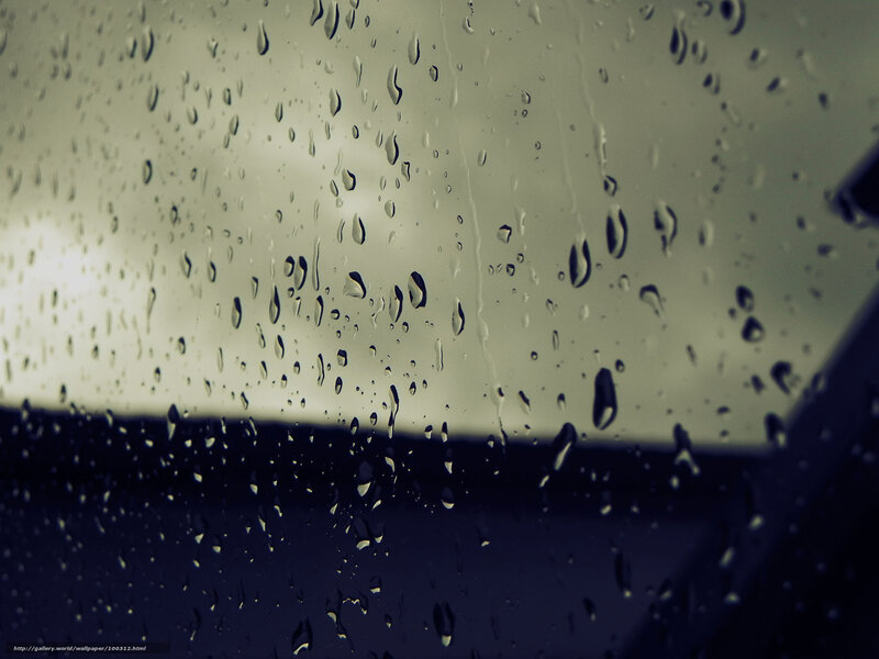 Raindrops on Glass — Gray, Gloomy