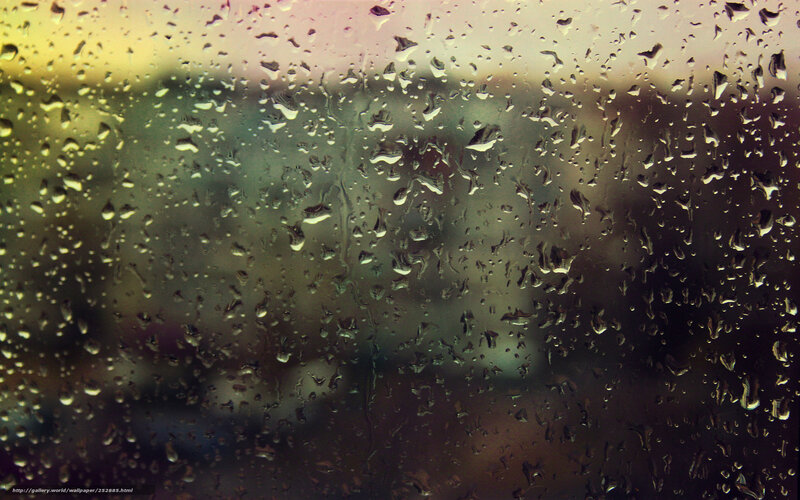 Raindrops on Glass — Green, Melancholic