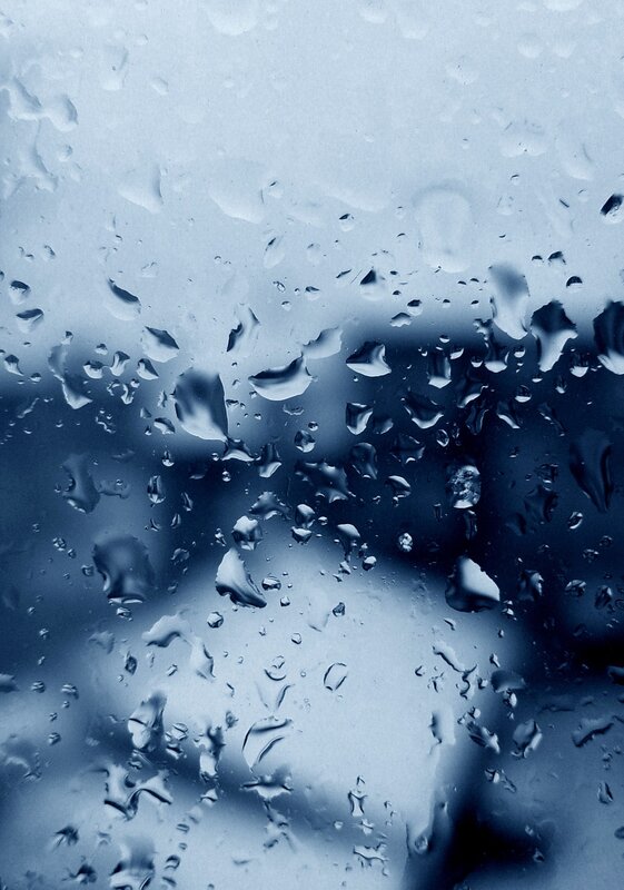 Raindrops on Glass — Portrait