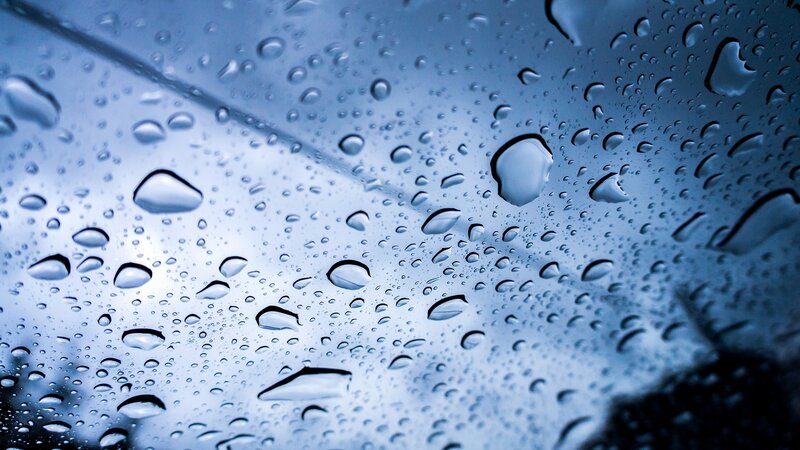 Raindrops on Glass — Rain, Sky