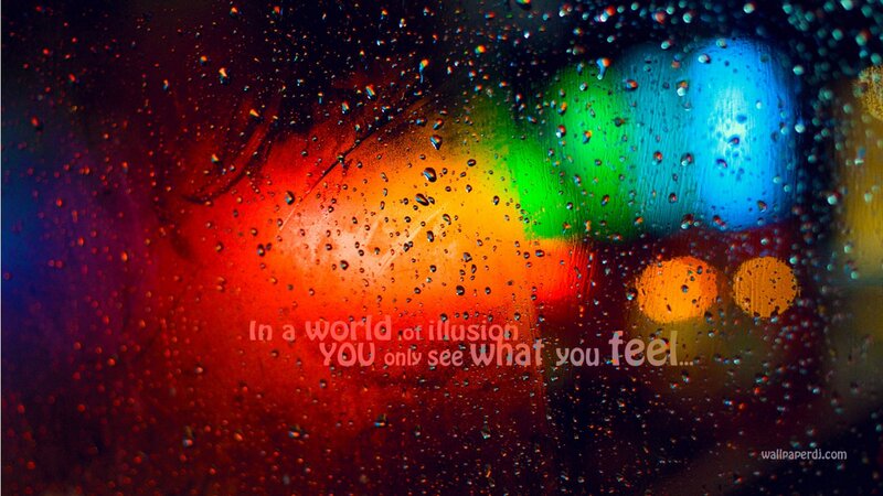 Raindrops on Glass — Red