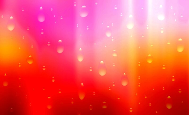 Raindrops on Glass — Red, Vibrant, Digital Art