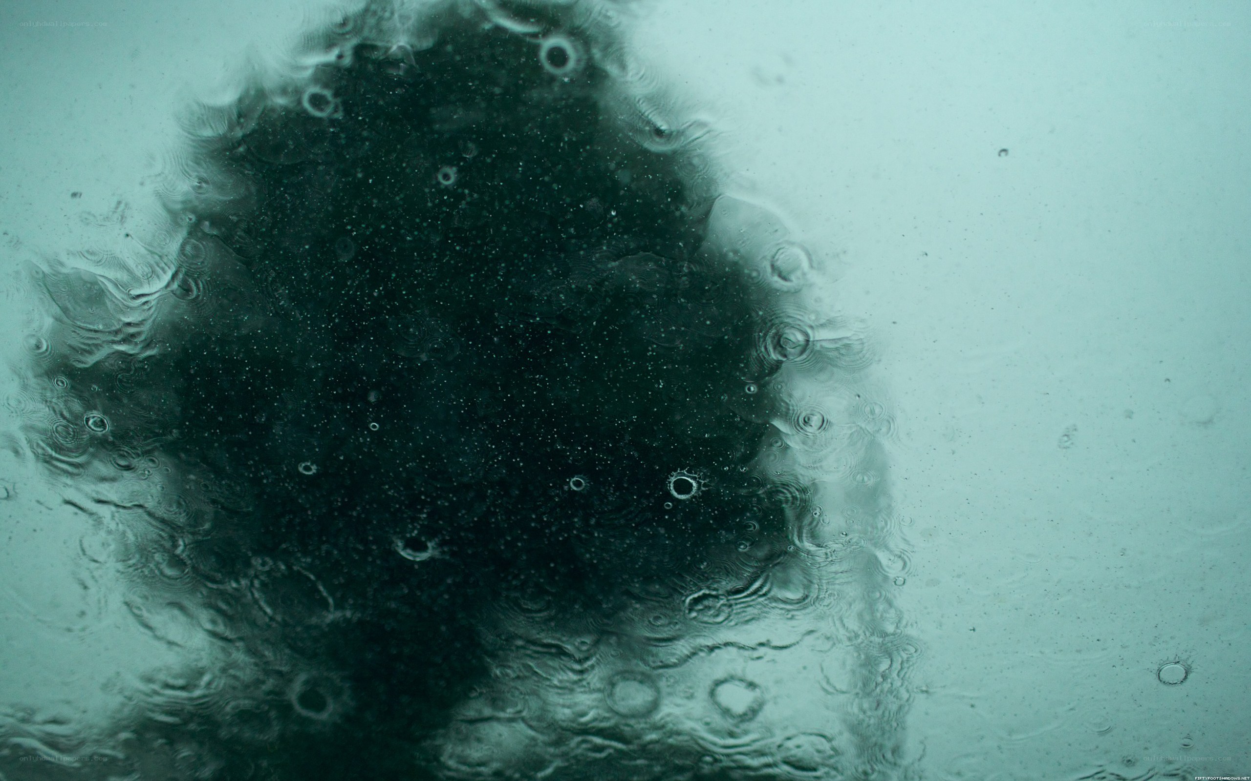 raindrops on glass surface