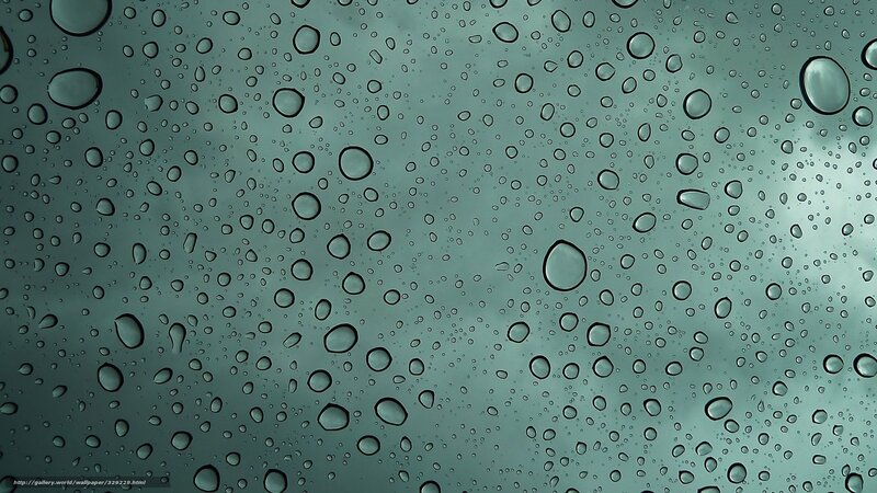Raindrops on Glass — Teal, Calm, Photograph, Sky