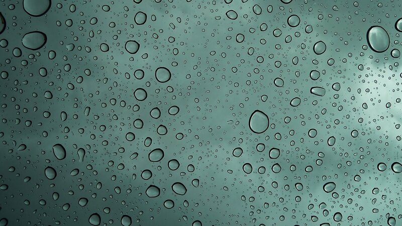 Raindrops on Glass — Teal, Calm