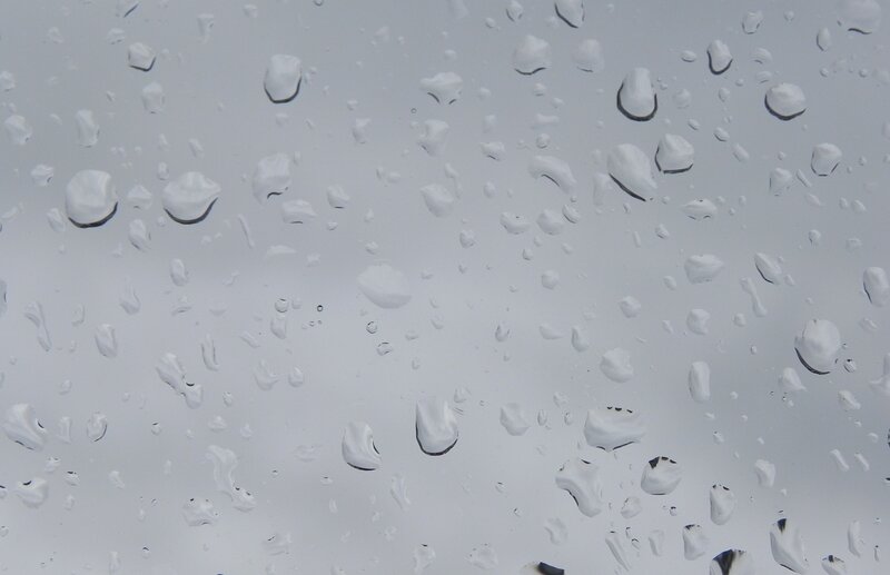 Raindrops on Glass — White