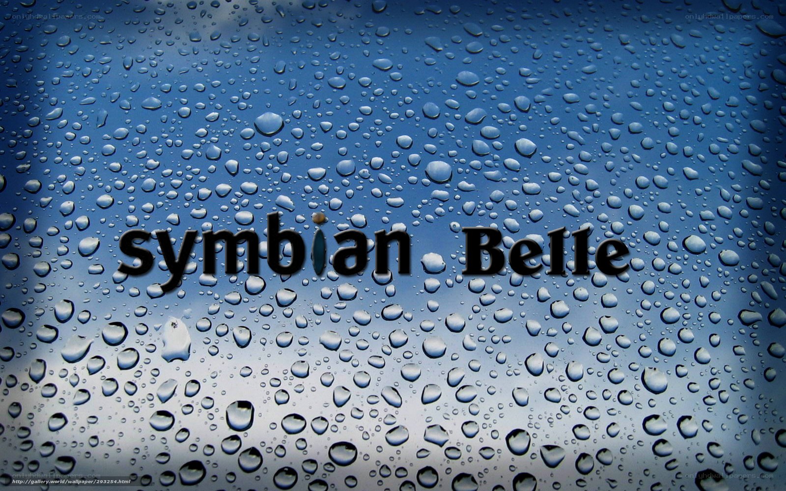 raindrops on glass with text