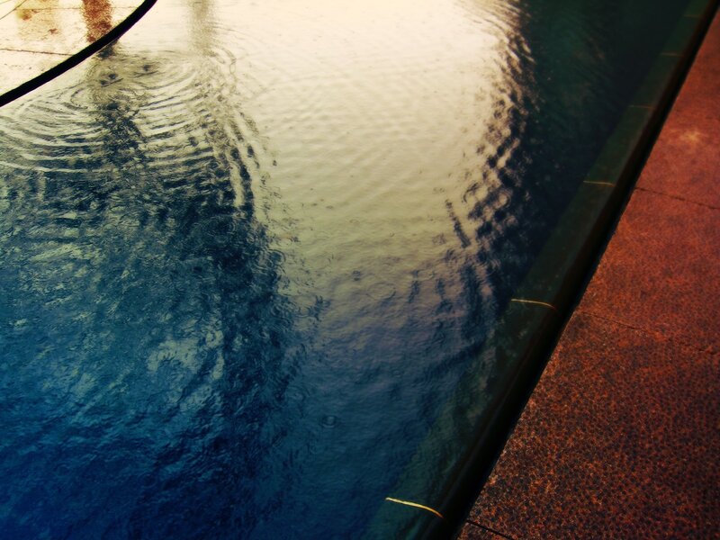 Raindrops on Pool Water