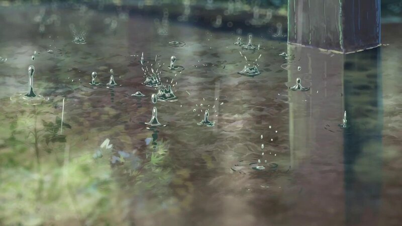Raindrops on Puddle — Green